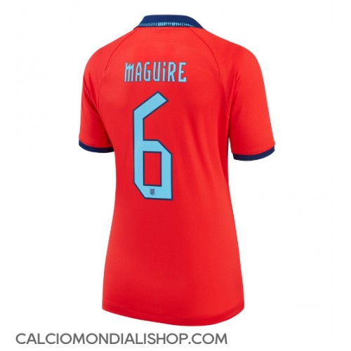 Maglie da calcio Inghilterra Harry Maguire #6 Seconda Maglia Femminile Mondiali 2022 Manica Corta